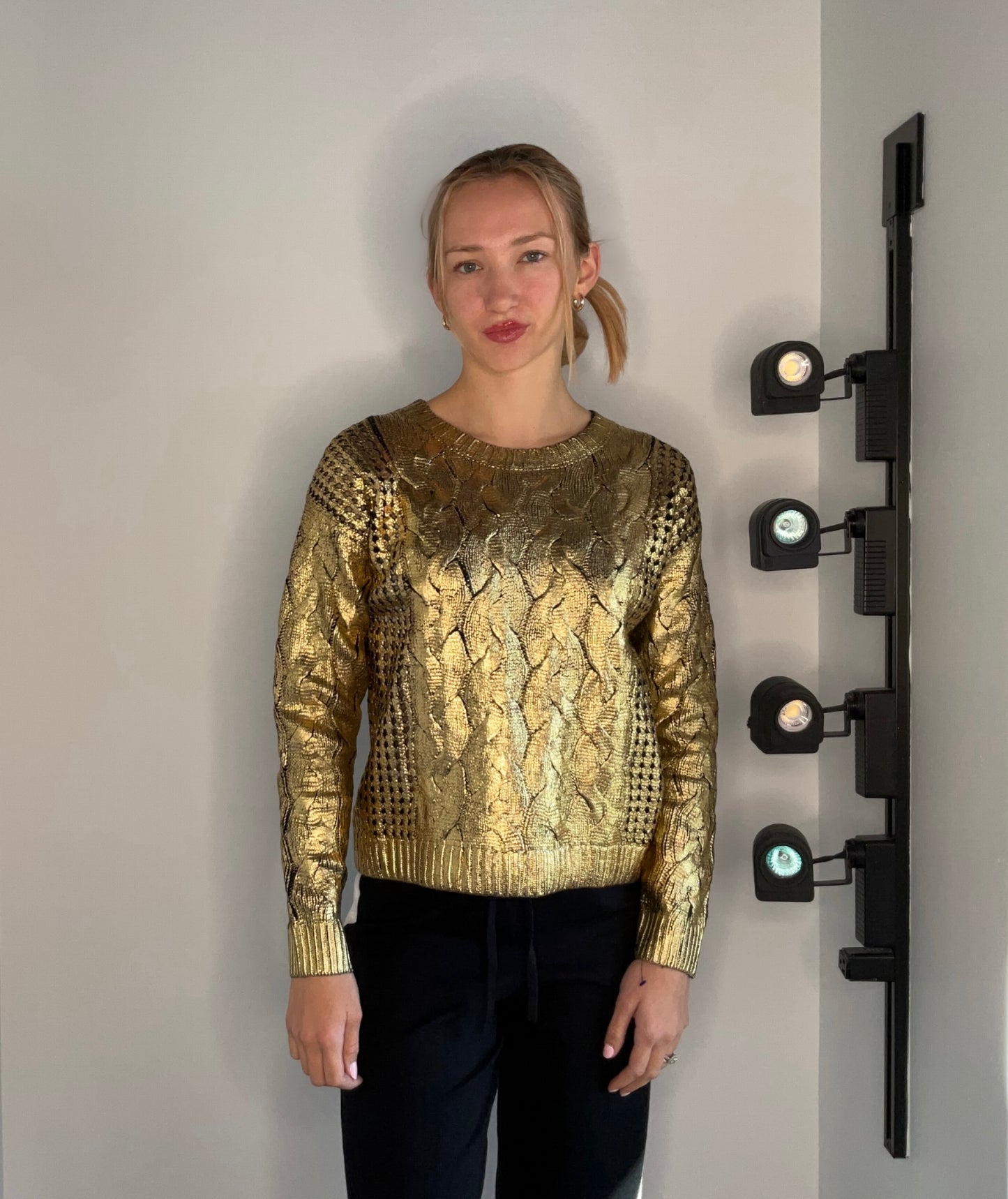 FOIL CABLE SWEATER