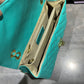 TIFFANY BLUE QUILTED LEATHER HANDBAG