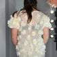IVORY 3D FLOWER TOP