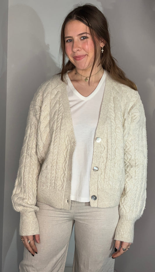 CABLE KNIT CARDIGAN