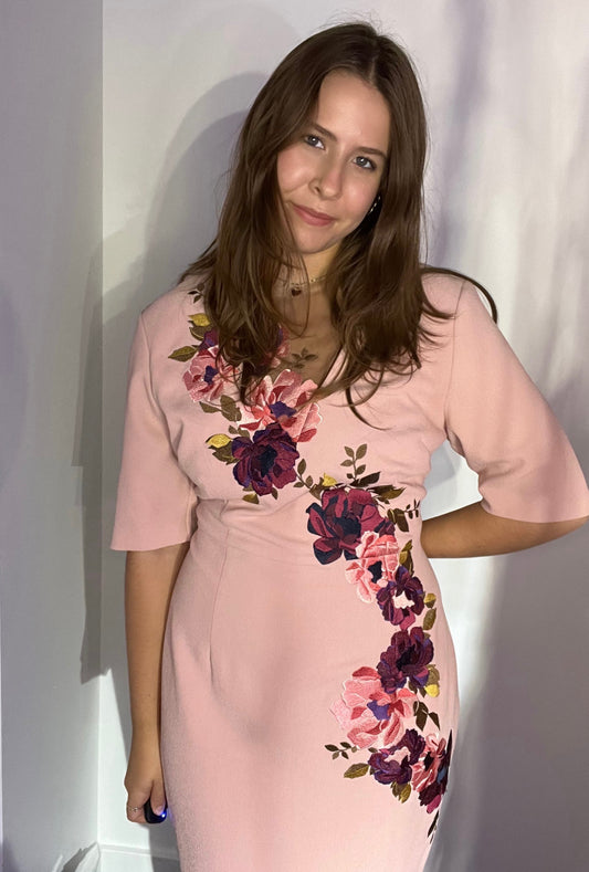 EMBROIDERED FLORAL DRESS