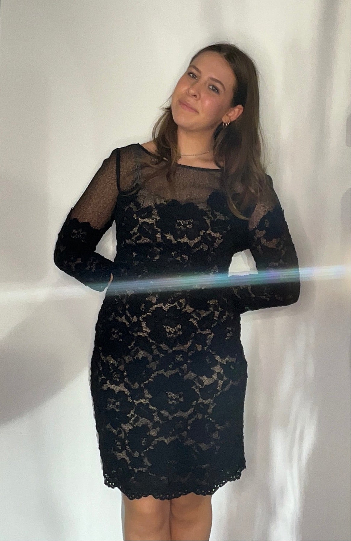 THICK LACE COCKTAIL DRESS