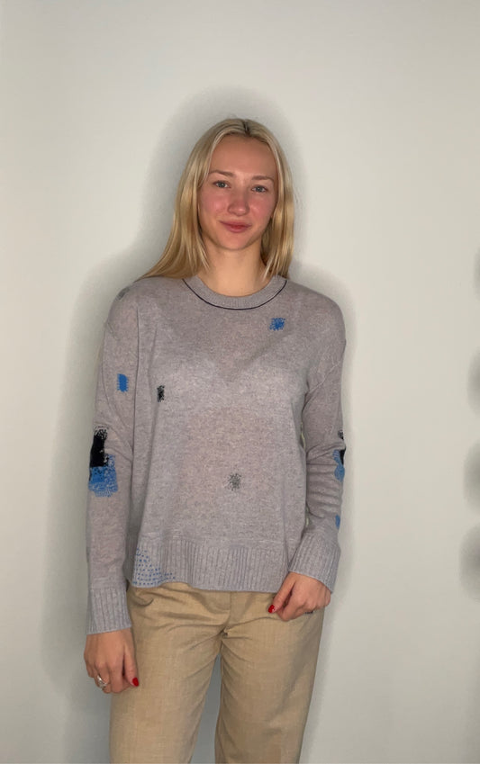 SILVER MIST CASHMERE SWEATER