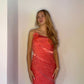 CORAL BEADED DRESS
