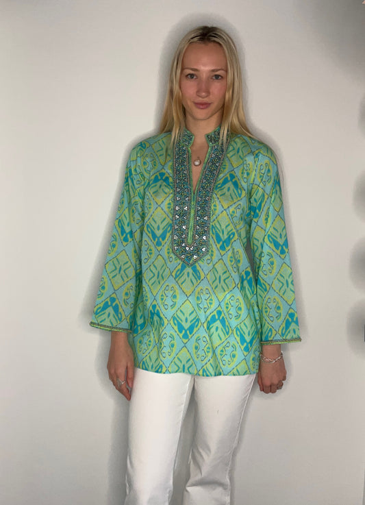 IKATE BEADED TUNIC