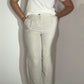 LINEN BLEND WIDE LEG PANT