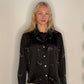 BEADED SILKY BUTTON UP BLOUSE