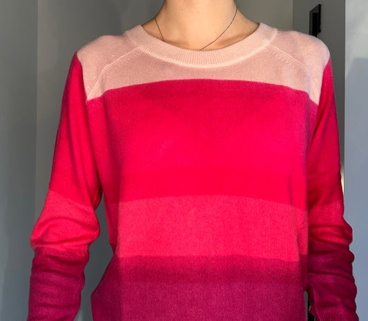 STRIPED OMBRE CASHMERE SWEATER