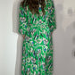 BUTTERFLY FLORAL BRIGHT GREEN DRESS