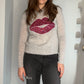 CRYSTAL LIPS CASHMERE SWEATER
