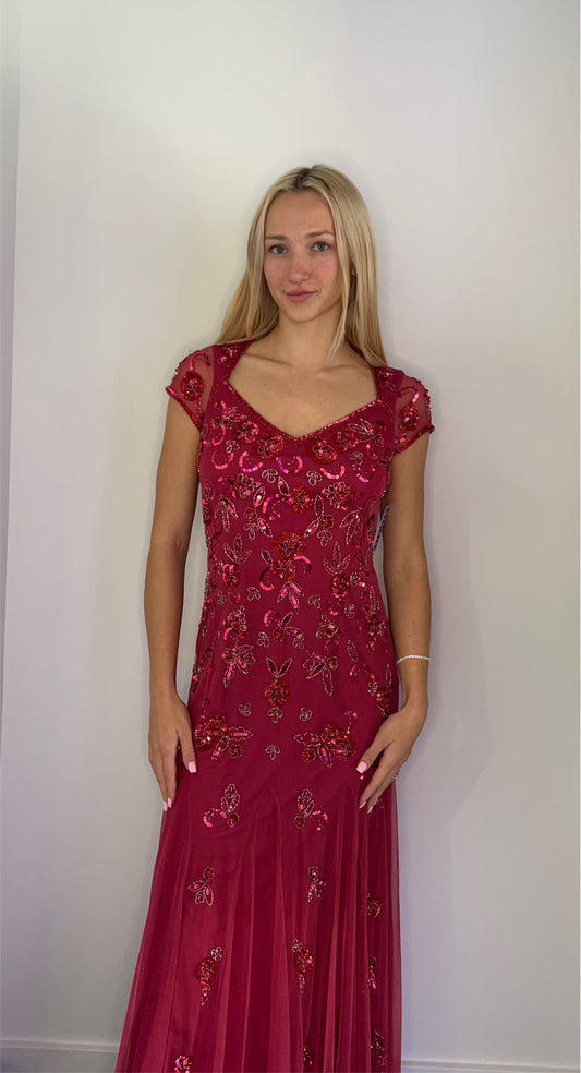 SCARLET BEADED GOWN