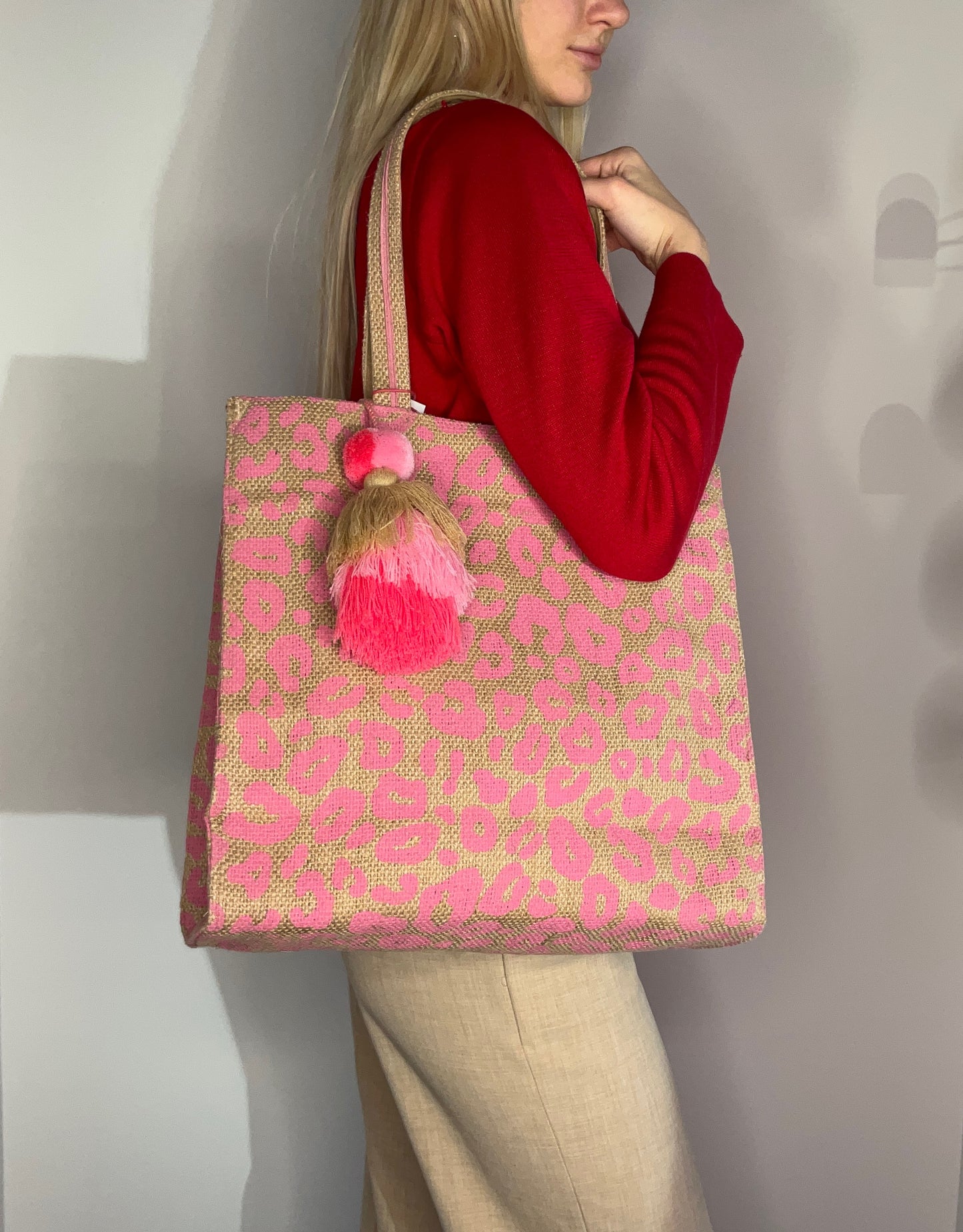 PINK LEOPARD TOTE