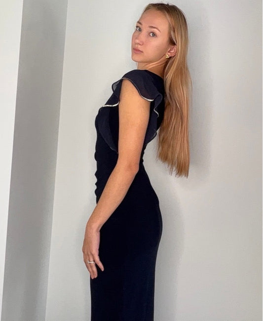 NAVY CRYSTAL DRESS