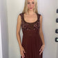 CHOCOLATE BEADED LONG DRESS