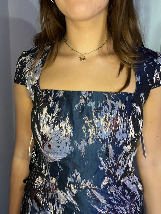 SUTTON JACQUARD MIDI DRESS