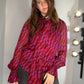 GEOMETRIC CHIFFON BLOUSE