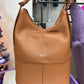 BROWN PEBBLED LEATHER MADE IN ITALY BAG