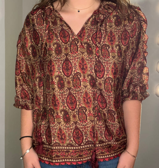 ROYAL NIGHTS PAISLEY TOP