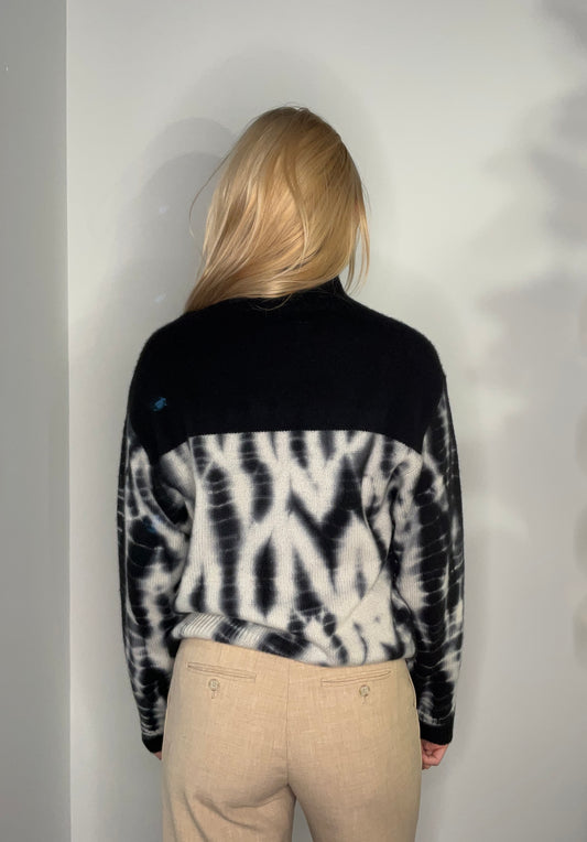 CHUNKY CASHMERE TIE DYE SWEATER