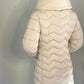 CREAM LONG THICK QUILTED PUFFER COAT