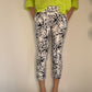 BUTTERFLY PRINT CROPPED PANT