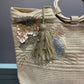 METALLIC FLOWER TOTE