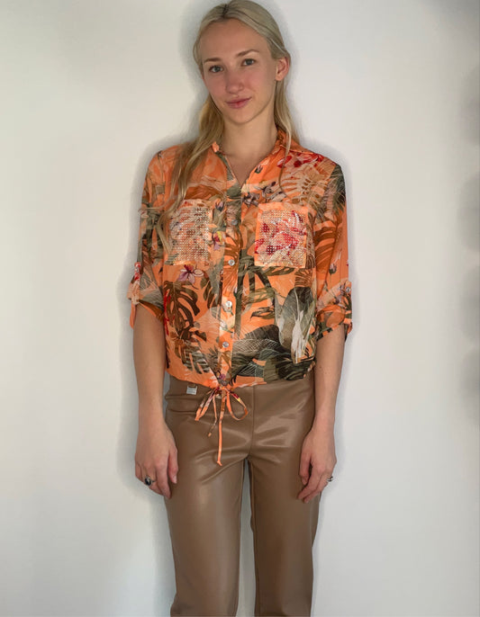 BUTTON UP TANGERINE DREAMS TOP