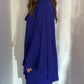 COBALT BLUE TIE NECK DRESS