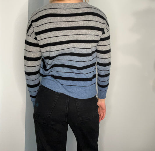 CASHMERE OMBRE STRIPED SWEATER