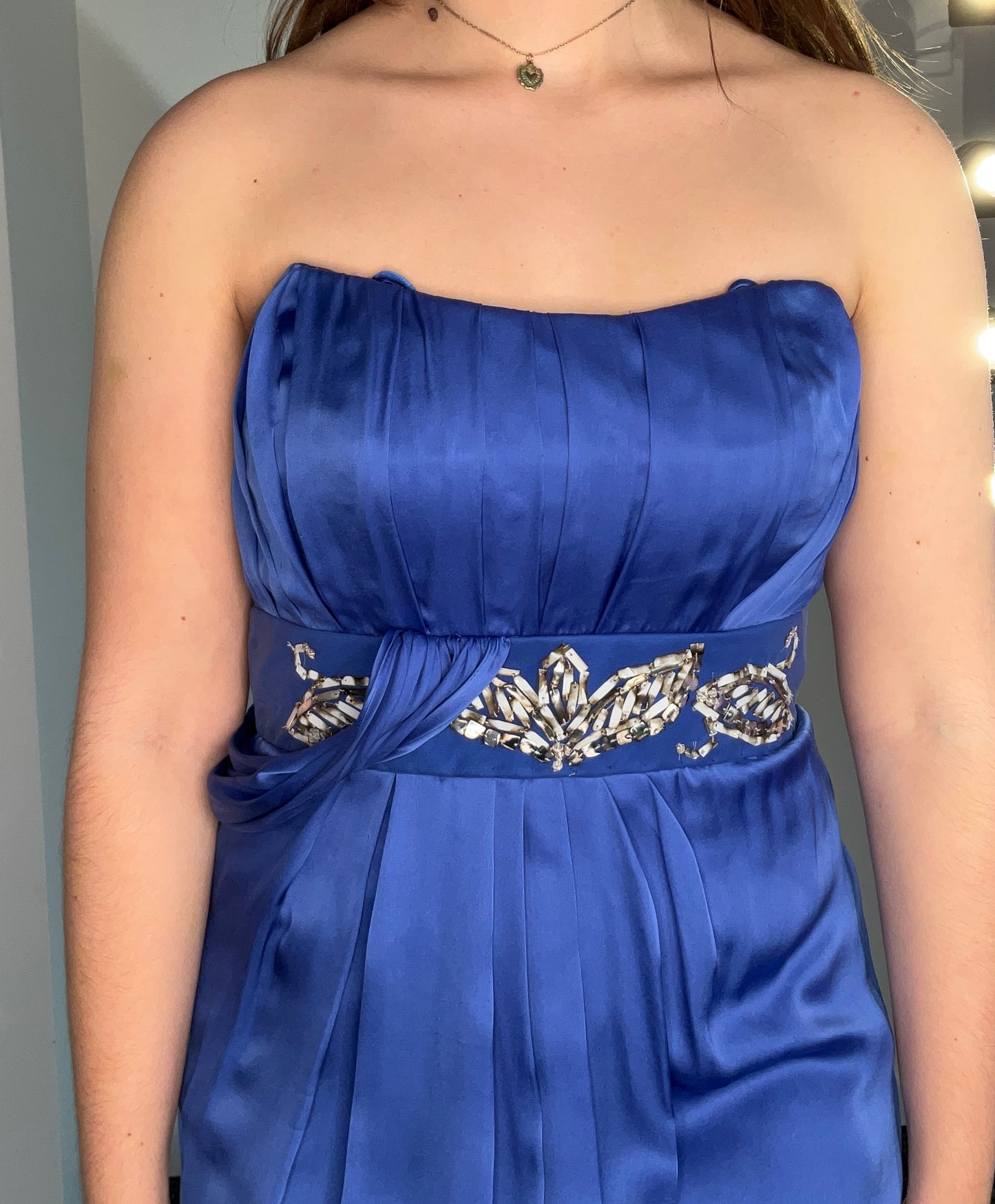 COBALT BLUE AND CRYSTAL DRESS