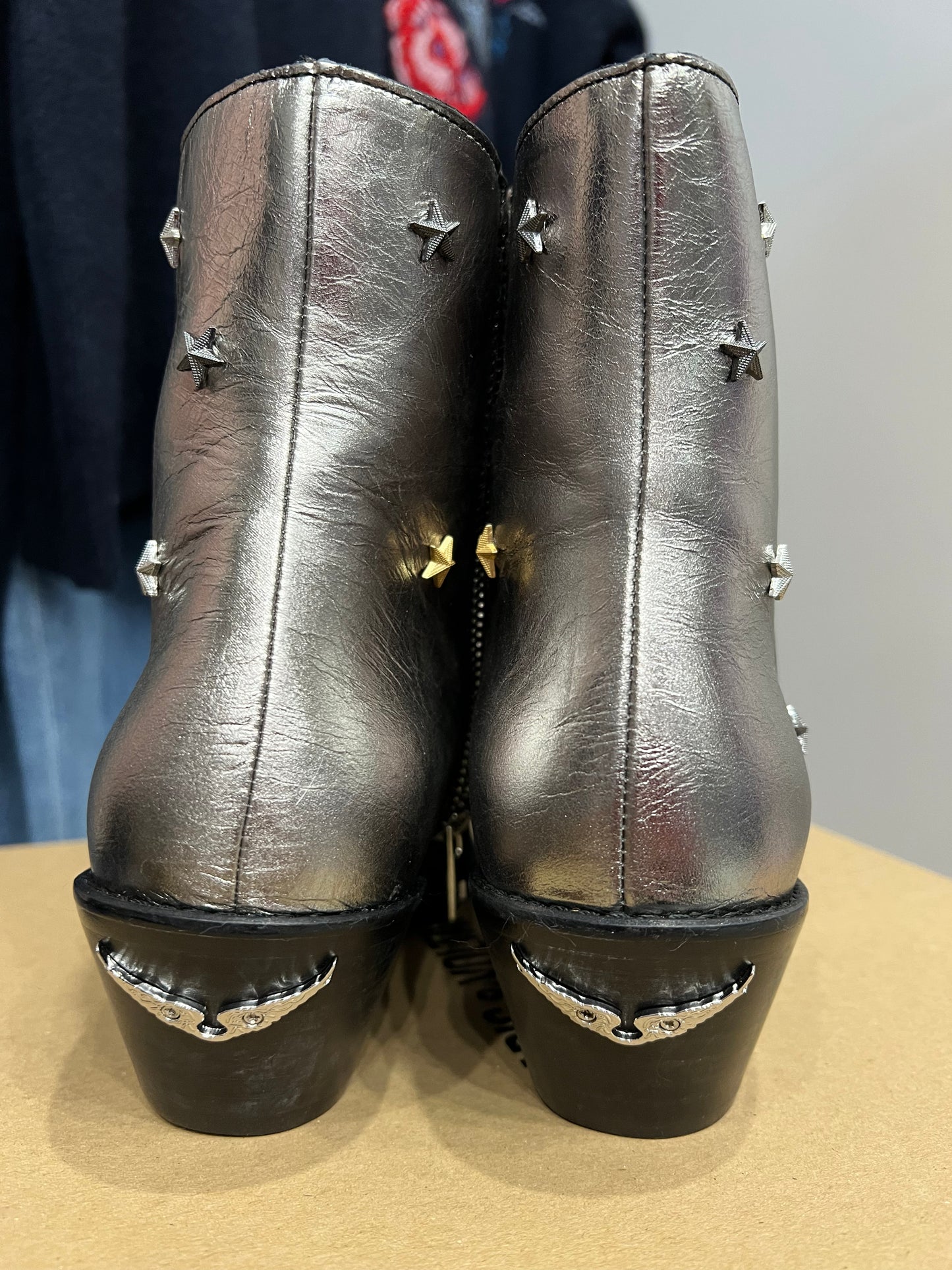 TYLER STAR STUDDED ANKLE BOOTIES