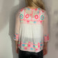 NEON EMBROIDERED BOHO TOP