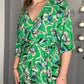 BUTTERFLY FLORAL BRIGHT GREEN DRESS