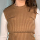 CAMEL COTTON SWEATER