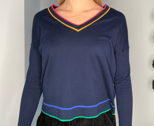 COLOR STRIP SWEATER