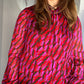 GEOMETRIC CHIFFON BLOUSE