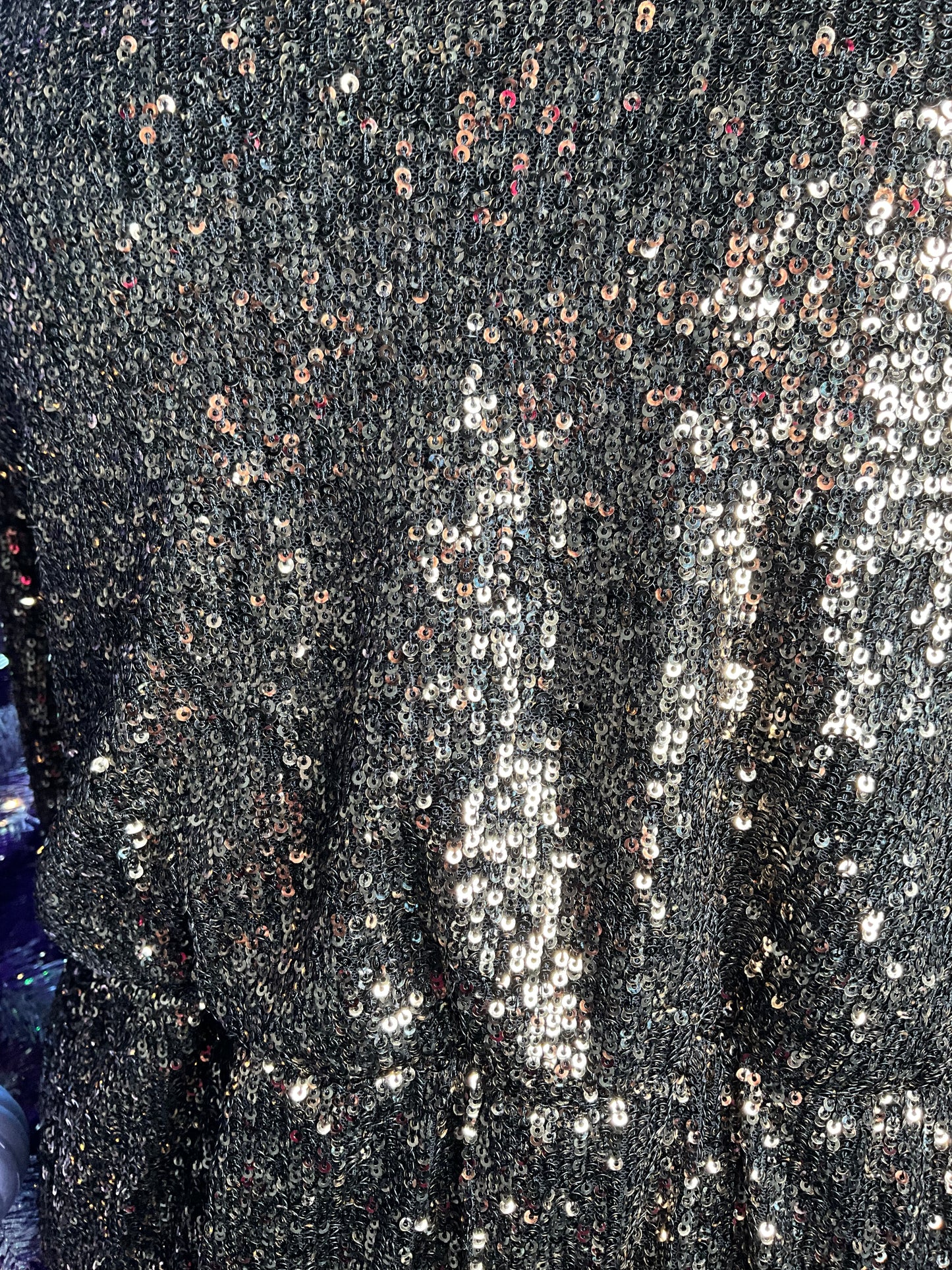 V NECK ALL SEQUIN DRESS