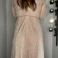 BEADED TAUPE DRESS
