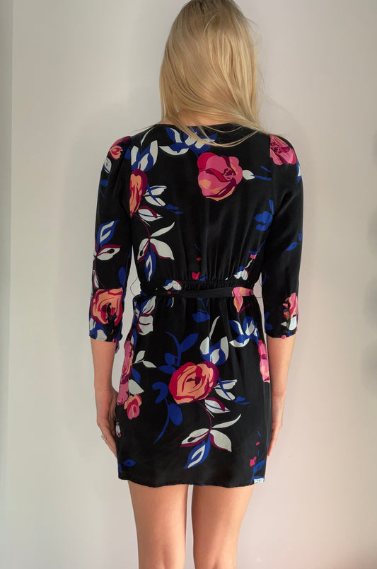 SILK FLORAL DRESS