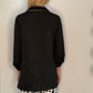 ZIP UP STRIPED WOVEN TOP
