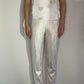 METALLIC WHITE AND GOLD PANT
