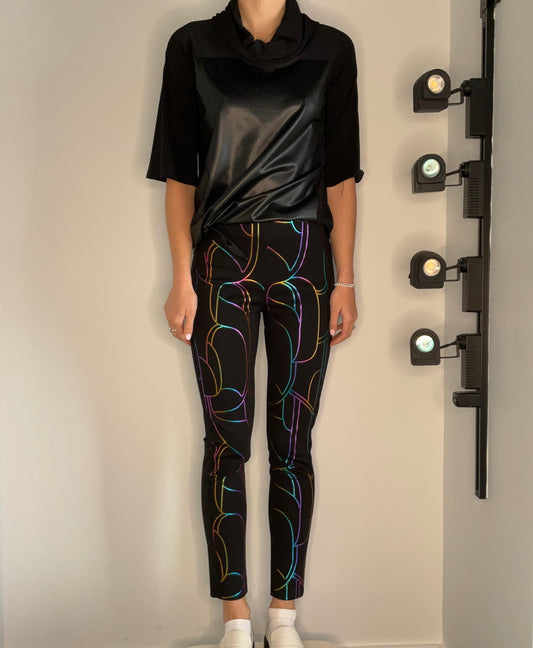 MULTICOLOR STRETCH PULL ON PANT