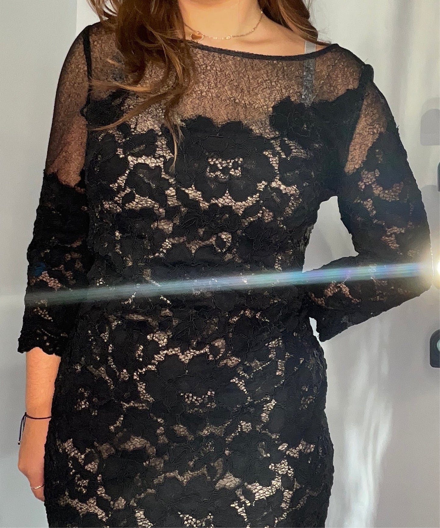 THICK LACE COCKTAIL DRESS