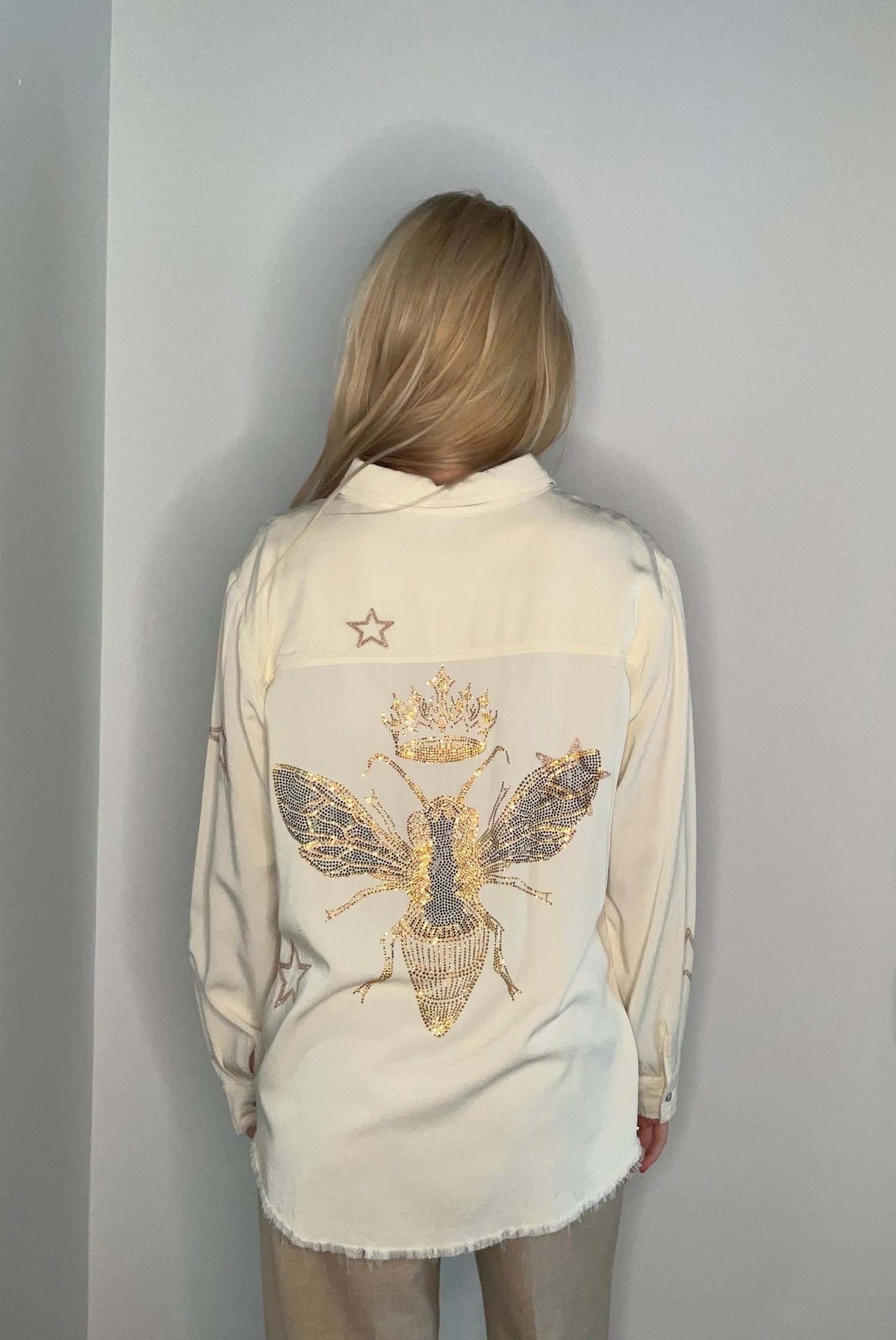 QUEEN BEE TOP WITH CRYSTALS