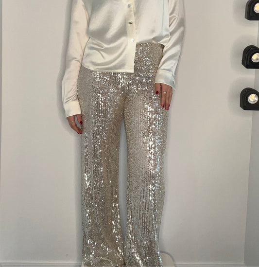 SEQUIN DETAIL PANTS