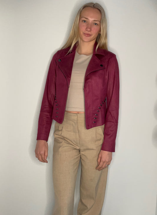 MULBERRY MICROSUEDE MOTO JACKET