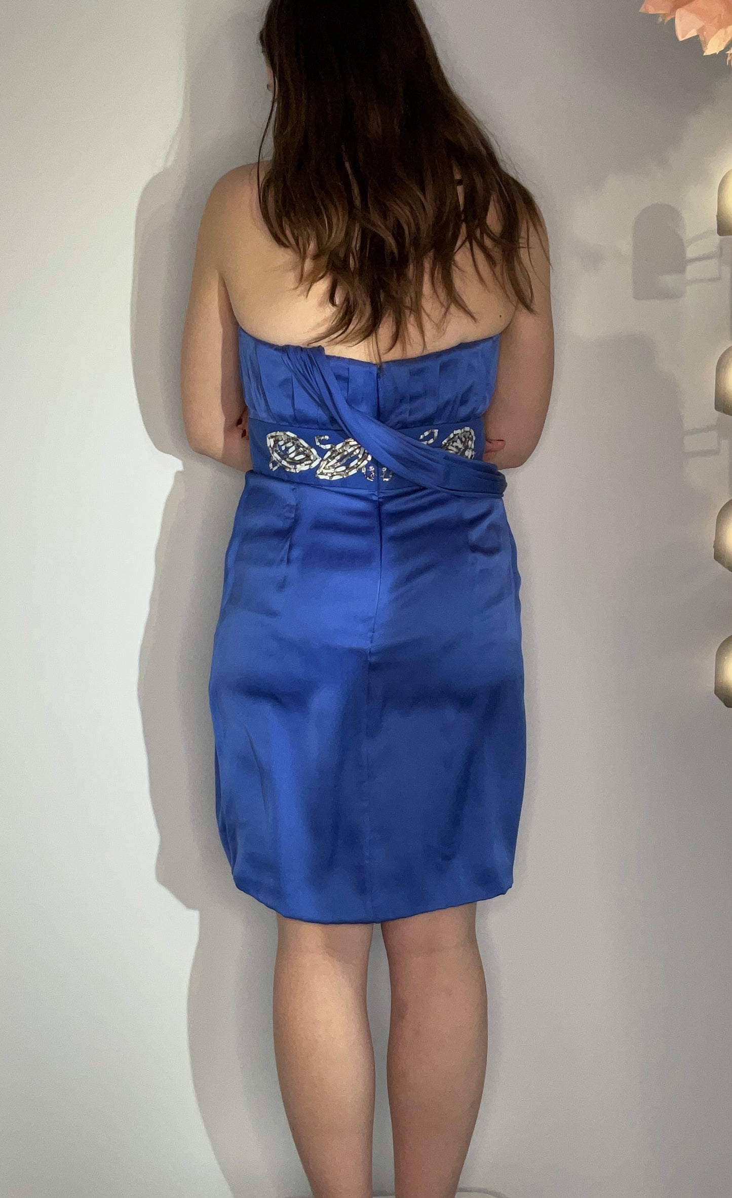 COBALT BLUE AND CRYSTAL DRESS