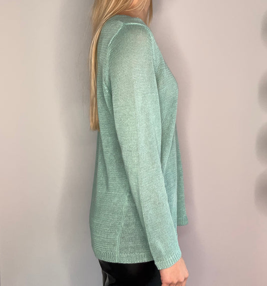 SEAFOAM GREEN LINEN SWEATER