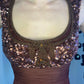 CHOCOLATE BEADED LONG DRESS