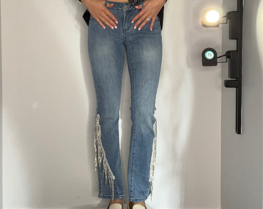 SWAROVSKI CRYSTAL FLARE JEAN